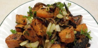 Tasty Grilled Sweet Potato and Onion Salad